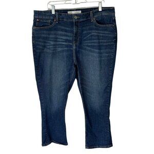 Signature Levi Strauss Cropped Jeans Womens Size 20 Mid Rise Capri